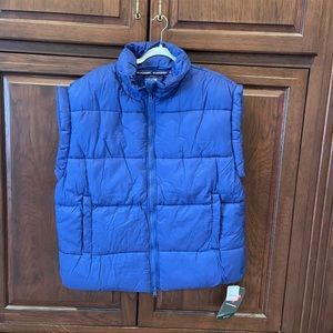 Free People Blue Bubble Puffer Vest Size XS